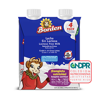 4 Pack Leche Sin Lactosa 8oz