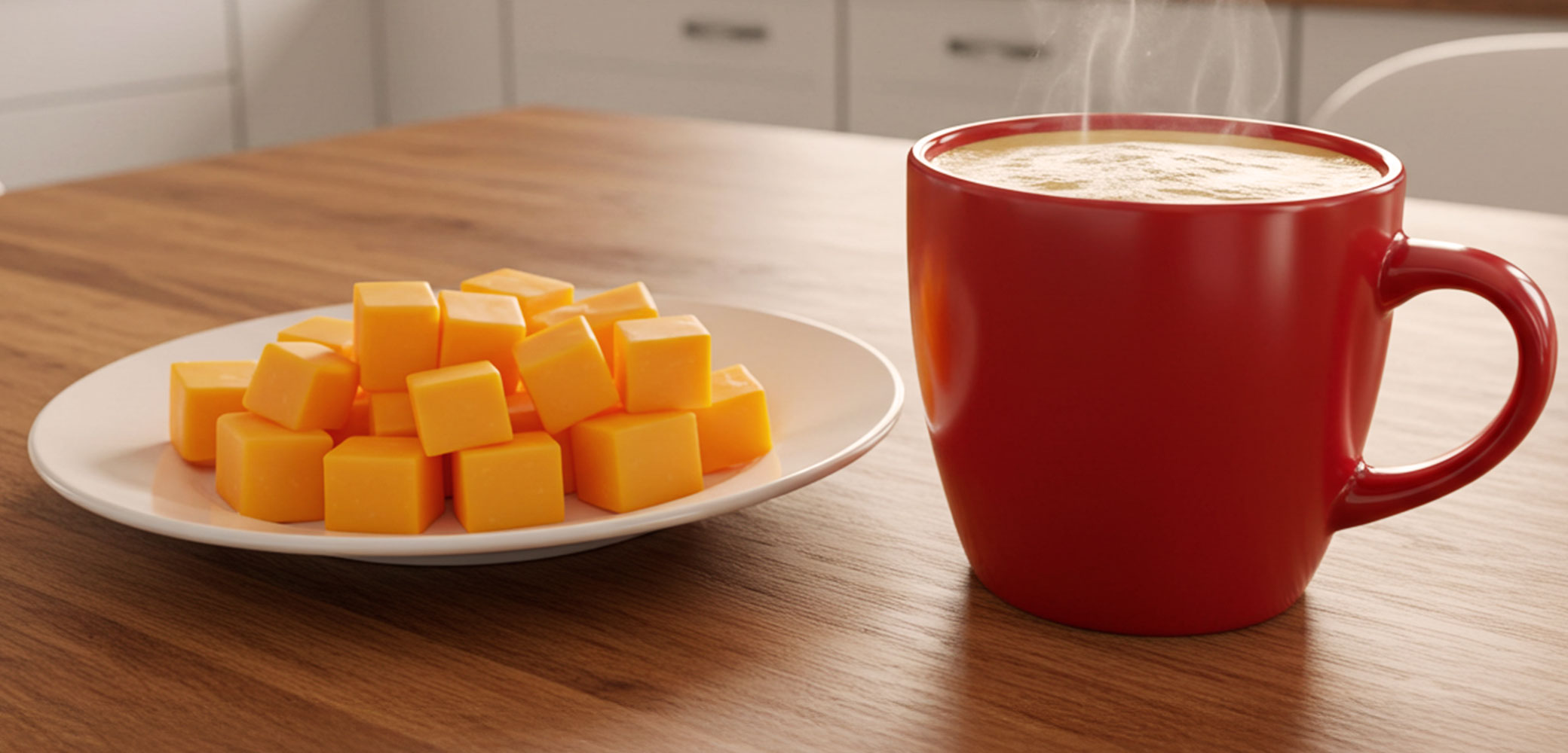 Café con leche con Papa Cheese Borden